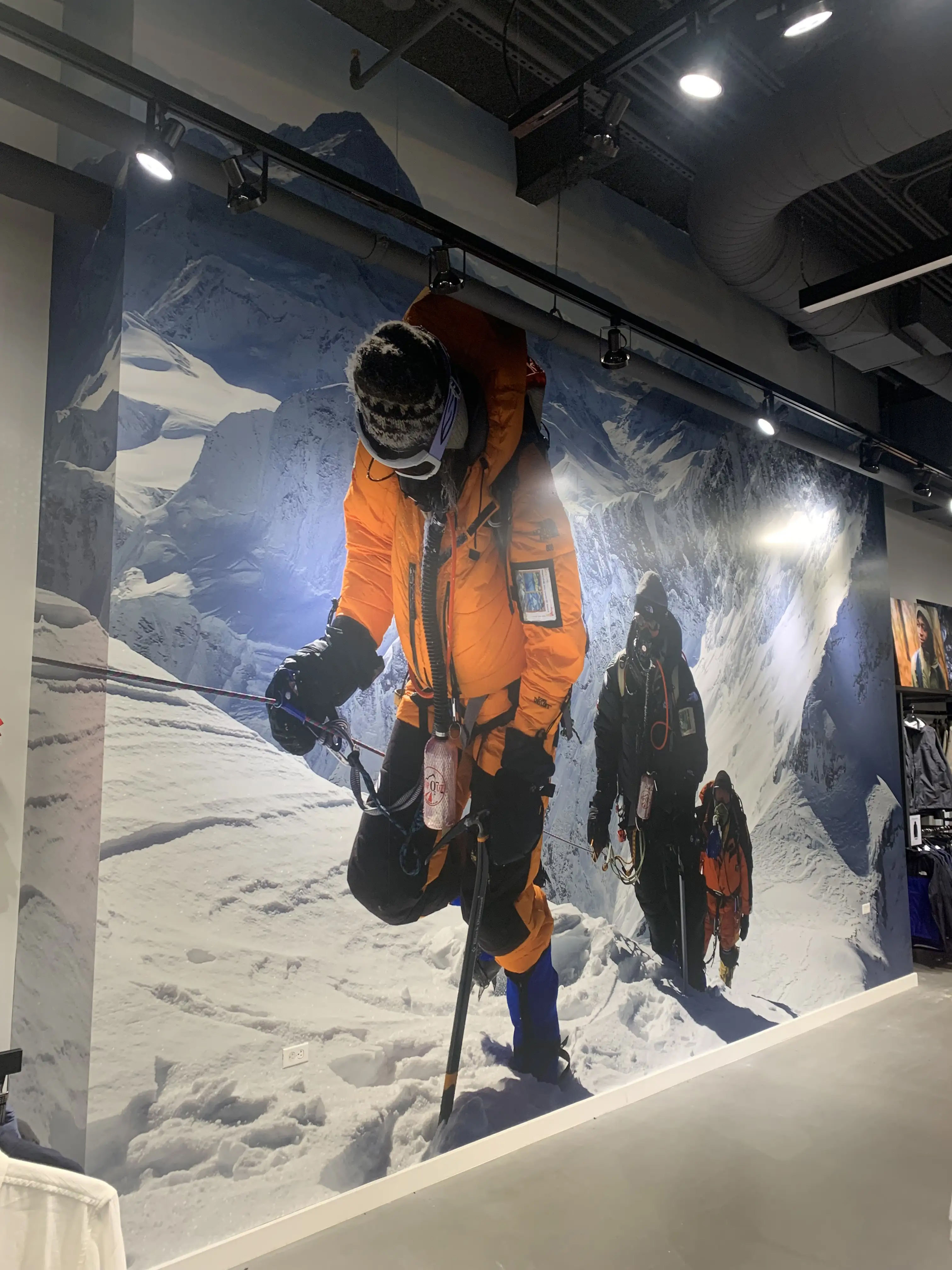 Wall wrap in sporting good store